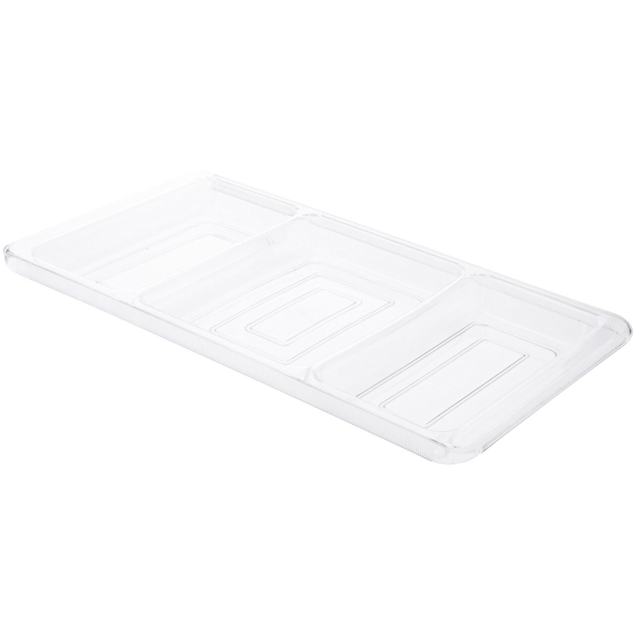 Pioneer Plastics TRAY Clear Candy Plastic Tray, 14.25" W x 7.125" D x 1" H